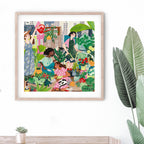 Urban Greenhouse Garden Women Illustration Art Print
