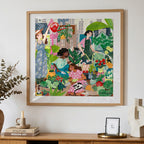 Urban Greenhouse Garden Women Illustration Art Print