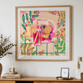 Sommerlimonade Botanische Illustration Frische Zitruskunst