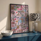 London Landmarks Illustrated Art Print