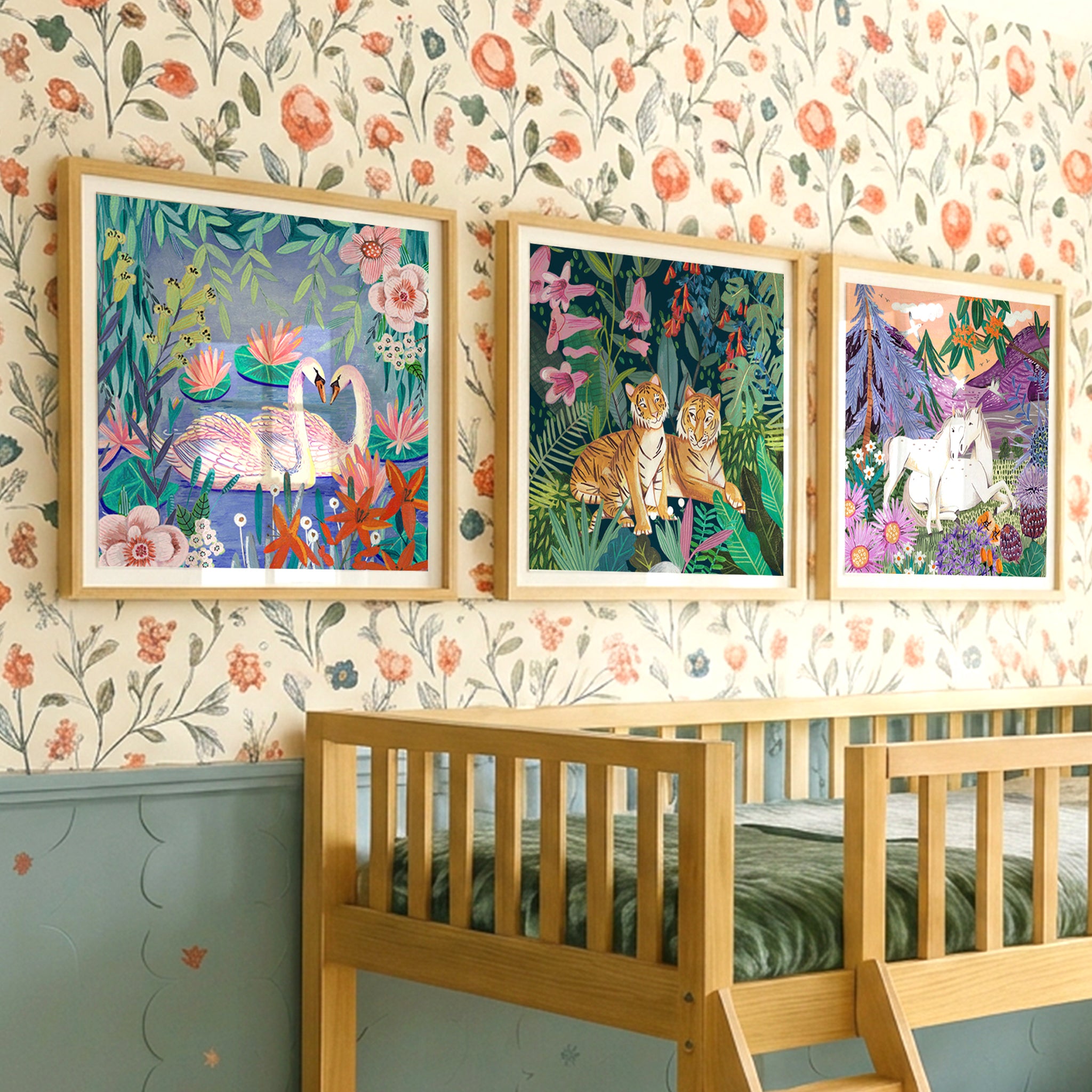 Lustiges Tier-Kunstdruck-Set (3 Stück) | Wandkunst-Bundle für das Kinderzimmer | 10% Rabatt an der Kasse!