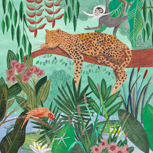Dschungeltiere Kunstdruck 2er-Set | Safari-Wildtier-Kinderzimmer-Wandkunst | 10 % Rabatt an der Kasse!
