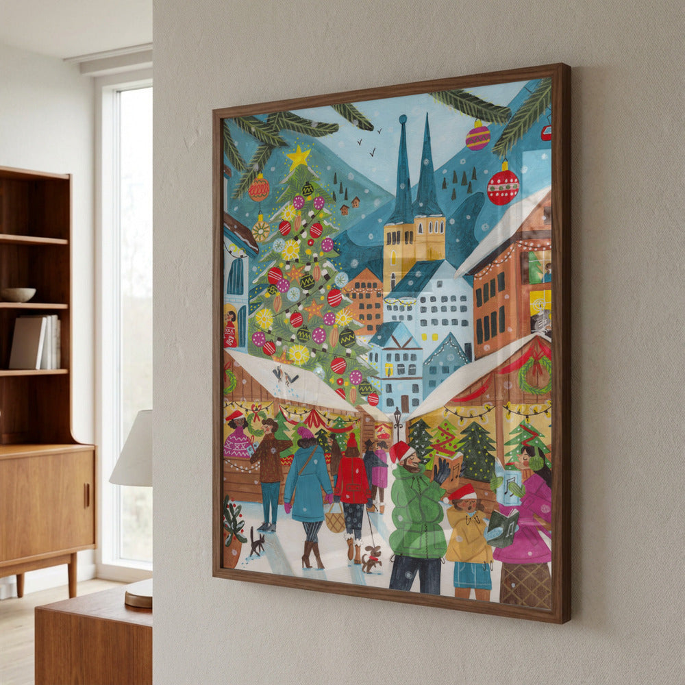 Christmas Market Art Print
