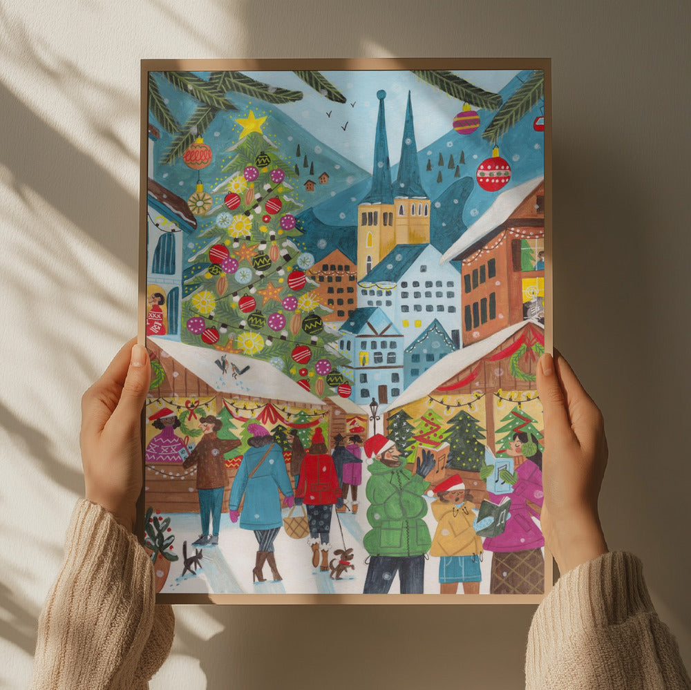 Christmas Market Art Print