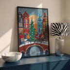 Christmas in Amsterdam City Art Print