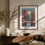 Christmas in Amsterdam City Art Print