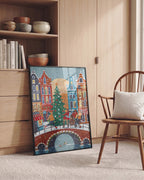 Christmas in Amsterdam City Art Print