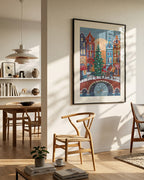 Christmas in Amsterdam City Art Print