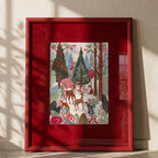 Winter Forest Animals Art Print