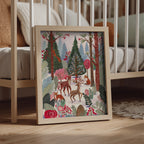 Winter Forest Animals Art Print
