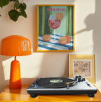 Aperol Spritz Cocktail mit Orangenillustration