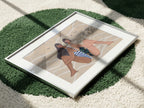 Two Women Beach Illustration Summer Swimwear Art Print