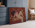 Autumn Girl with Dog Art Print