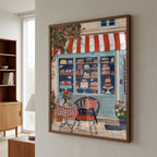 Paris Patisserie with Black Cat Art Print