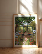 Greenhouse Garden Art Print | Whimsical Botanical Wall Art