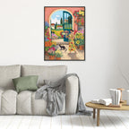 Tuscan Flower Shop Framed Canvas Wall Art