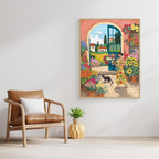 Tuscan Flower Shop Framed Canvas Wall Art